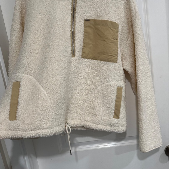 Buffalo David Bitton | Women’s White Cream Sherpa Half Zip Sweater NWOT - Picture 5 of 9